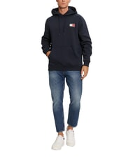 TOMMY HILFIGER TH JEANS Felpa con tasca e cappuccio dark night navy - Felpe Uomo - 3