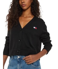 TOMMY HILFIGER TH JEANS Cardigan in cotone black - Maglie Donna - 4