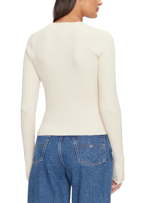 TH JEANS Cardigan a maniche lunghe ancient white melange - Maglie Donna