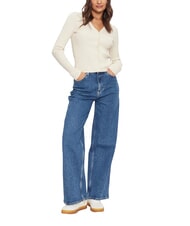 TOMMY HILFIGER TH JEANS Cardigan a maniche lunghe ancient white melange - Maglie Donna - 3