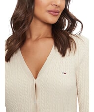 TOMMY HILFIGER TH JEANS Cardigan a maniche lunghe ancient white melange - Maglie Donna - 4