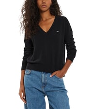 TOMMY HILFIGER TH JEANS Maglioncino a scollo a v black - Maglie Donna - 2