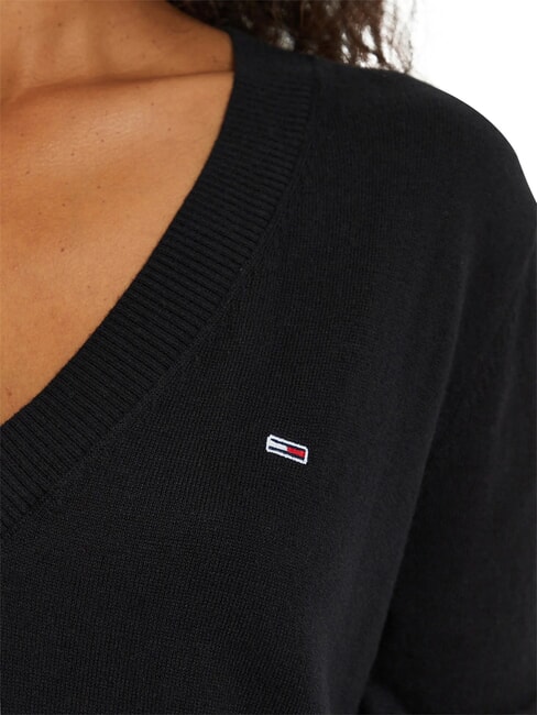 TH JEANS Maglioncino a scollo a v black - Maglie Donna