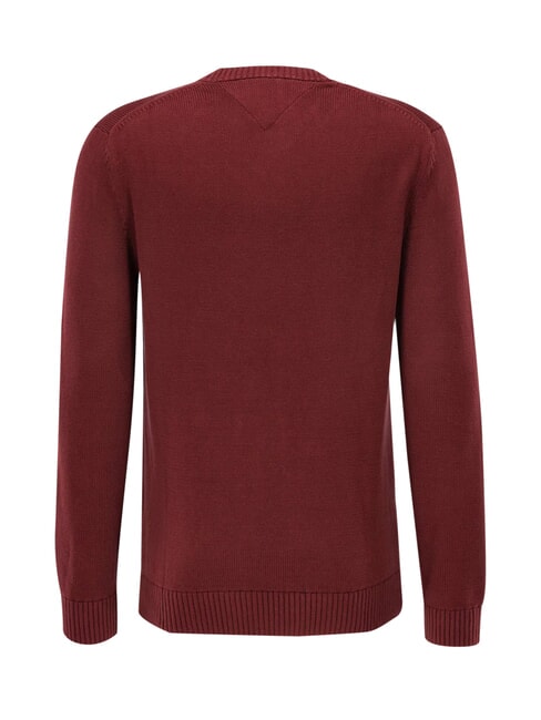 TH JEANS  Girocollo in cotone deep rouge - Maglie Uomo