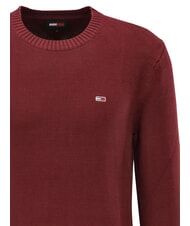 TOMMY HILFIGER TH JEANS  Girocollo in cotone deep rouge - Maglie Uomo - 3