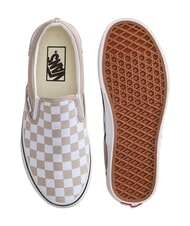 VANS CLASSIC Sneakers slip-on in pelle suede color theory checkerboard mushroom - Scarpe Unisex - 4