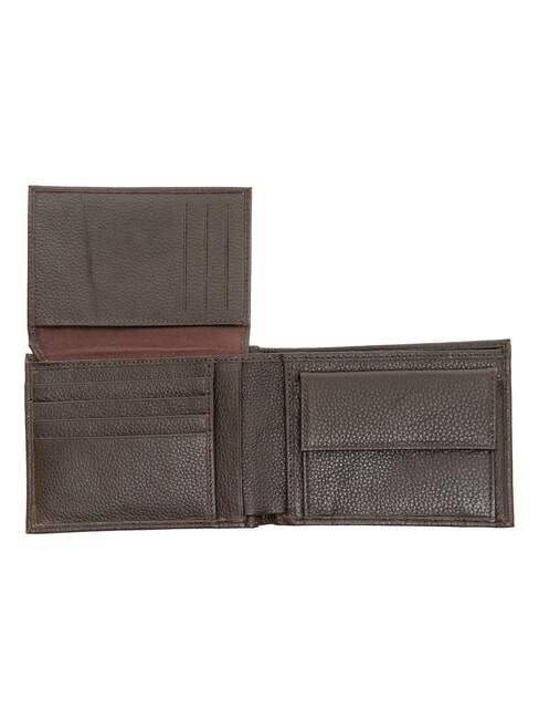 TUMBLED Portafoglio in pelle, con portamonete darkbrown - Portafogli Uomo