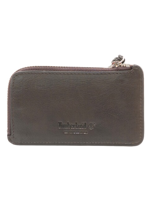 BASIC Portacarte grande in pelle con zip darkbrown - Portafogli Uomo