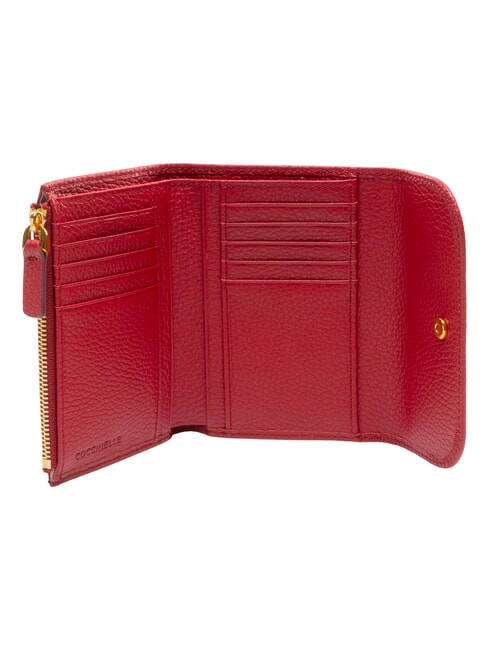 DEW Portafoglio con portamonete, in pelle sangria - Portafogli Donna