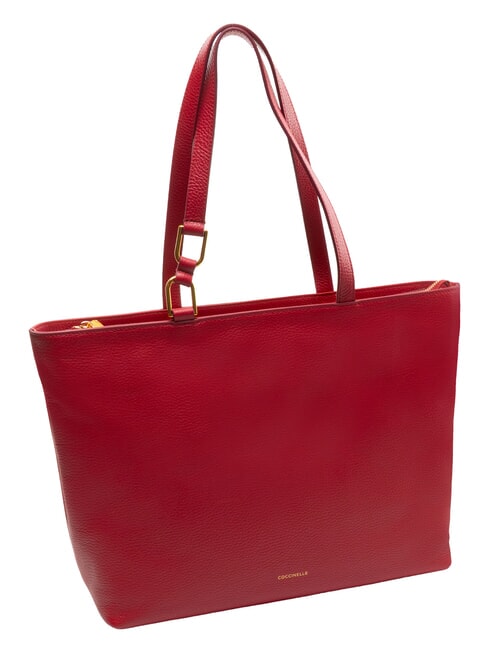 SAGITTA Borsa shopping a spalla, in pelle sangria - Borse Donna