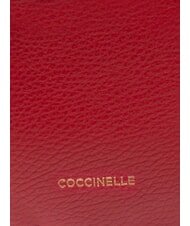 COCCINELLE SAGITTA Borsa shopping a spalla, in pelle sangria - Borse Donna - 3