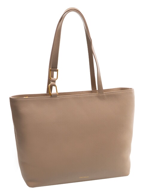 SAGITTA Borsa shopping a spalla, in pelle warm taupe - Borse Donna