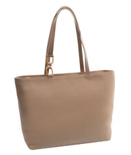 COCCINELLE SAGITTA Borsa shopping a spalla, in pelle warm taupe - Borse Donna - 2