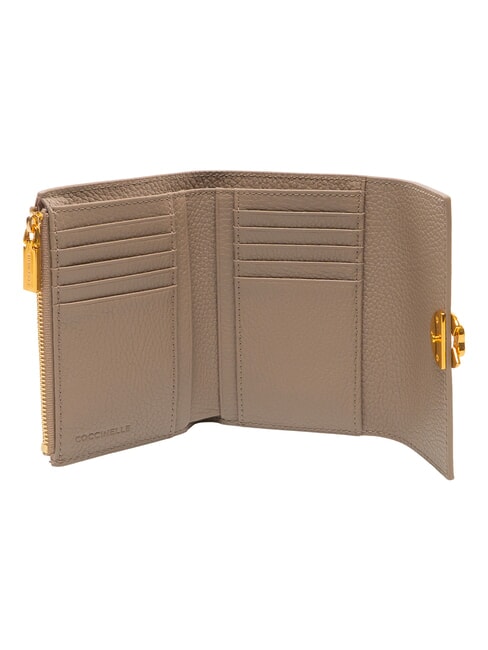 BINXIE Portafoglio con portamonete, in pelle warm taupe - Portafogli Donna