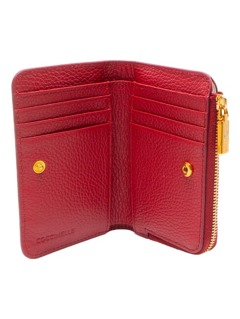 BINXIE Portafoglio compatto, in pelle sangria - Portafogli Donna