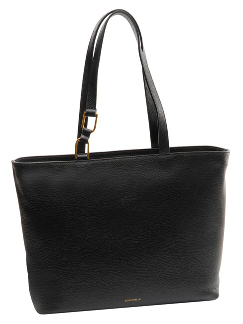 SAGITTA Borsa shopping a spalla, in pelle Nero - Borse Donna