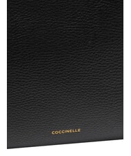 COCCINELLE SAGITTA Borsa shopping a spalla, in pelle Nero - Borse Donna - 3