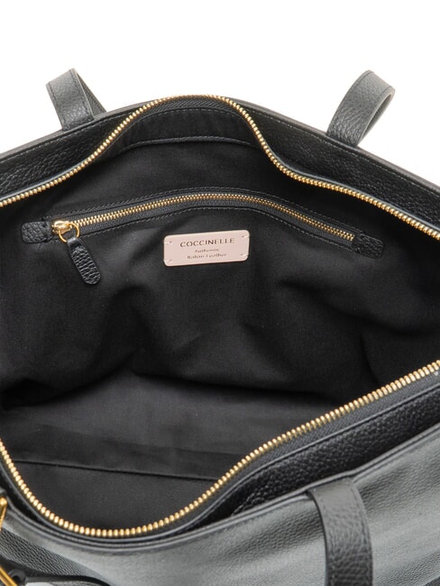 SAGITTA Borsa shopping a spalla, in pelle Nero - Borse Donna