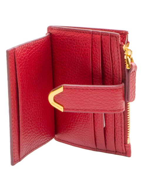 DEW Porta carta di credito, in pelle sangria - Portafogli Donna