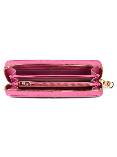 BASIC Portafoglio in pelle zip around fuxia - Portafogli Donna