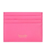 BRACCIALINI BASIC Portacarte piatto in pelle fuxia - Portafogli Donna - 2