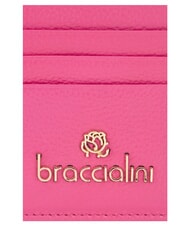 BRACCIALINI BASIC Portacarte piatto in pelle fuxia - Portafogli Donna - 3