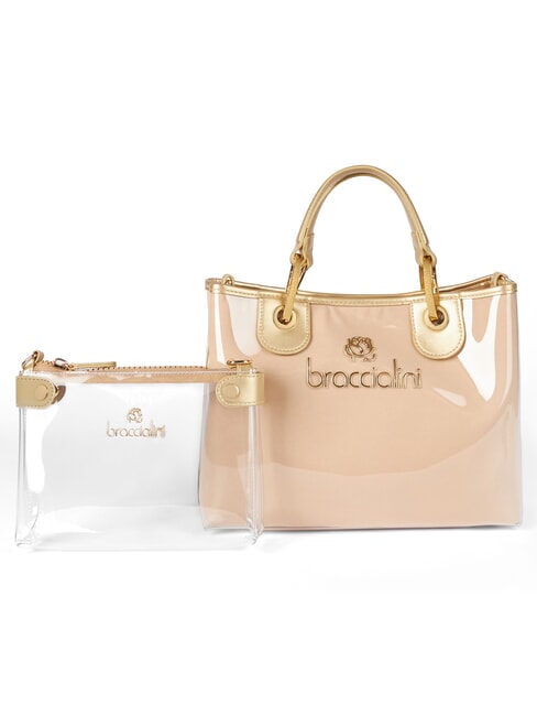 BETH JELLY Borsa a mano piccola lucida con pouch oro - Borse Donna