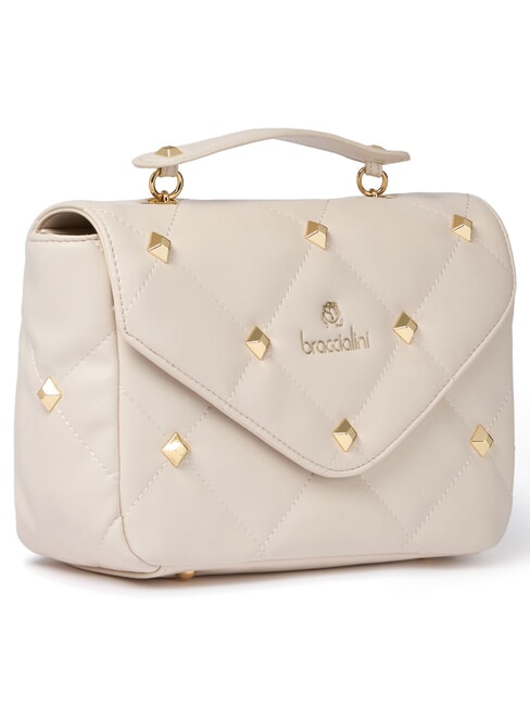 QUILT Borsa cartelletta a mano con tracolla beige - Borse Donna
