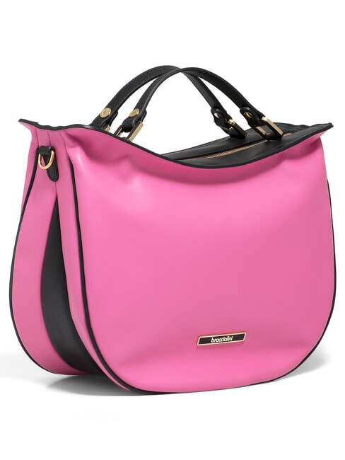 JASMINE  Borsa a mano, con tracolla, in pelle fuxia/nero - Borse Donna