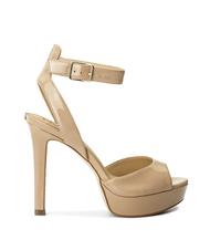 Guess Sandali Alti Catory2, In Pelle Nude - Acquista A Prezzi Outlet!