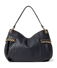 BRACCIALINI NORA Borsa a spalla in pelle con catena nero - Borse Donna - 3
