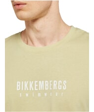 BIKKEMBERGS ICONIC T-shirt di cotone, a manica corta beige - T-shirt Uomo - 3