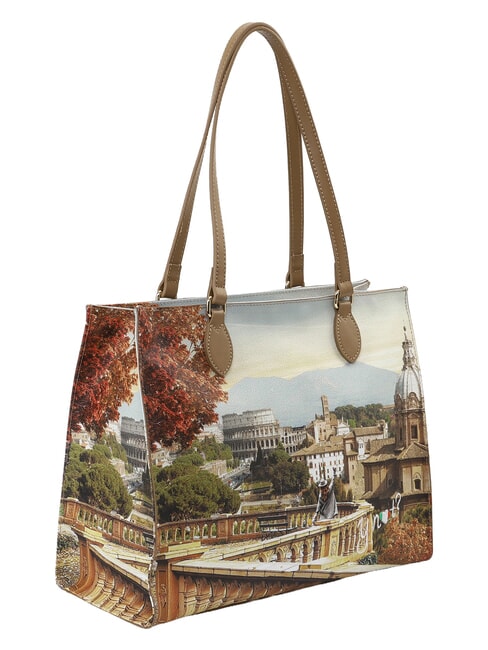 YESBAG L Borsa shopping, a spalla rome landscape - Borse Donna