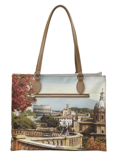 YESBAG L Borsa shopping, a spalla rome landscape - Borse Donna