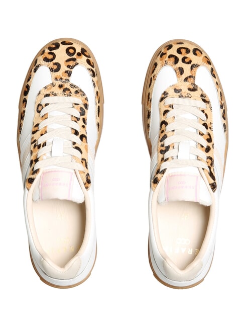 COURT Sneakers in pelle white milk leopard - Scarpe Donna