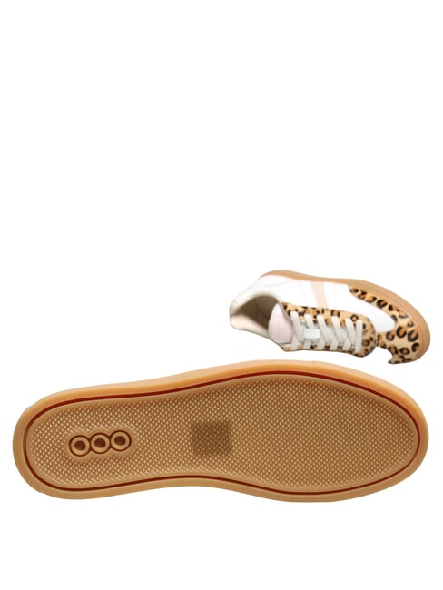 COURT Sneakers in pelle white milk leopard - Scarpe Donna