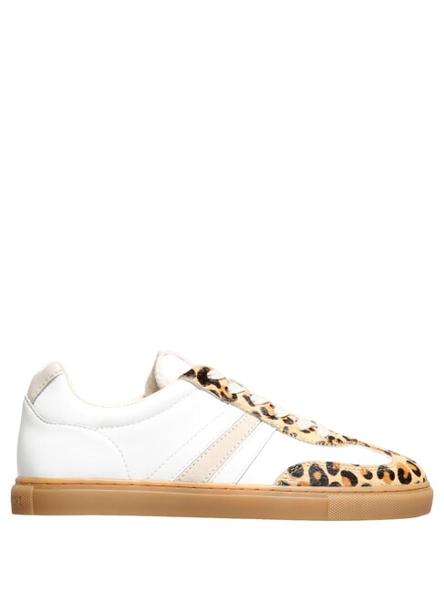 COURT Sneakers in pelle white milk leopard - Scarpe Donna