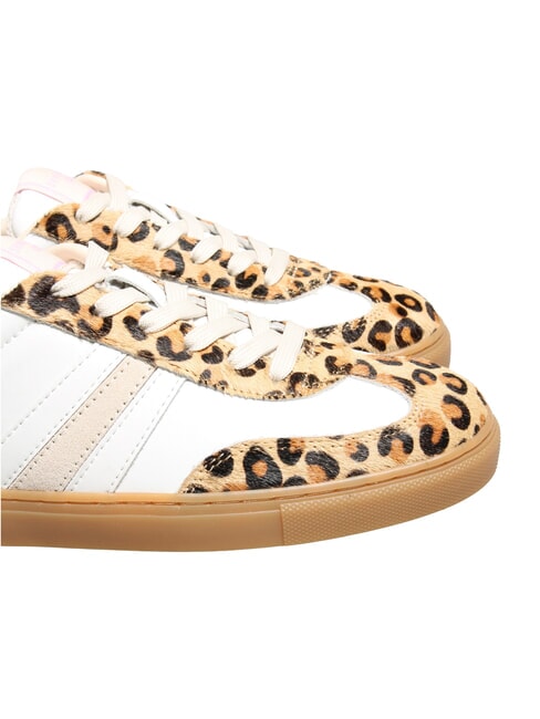 COURT Sneakers in pelle white milk leopard - Scarpe Donna