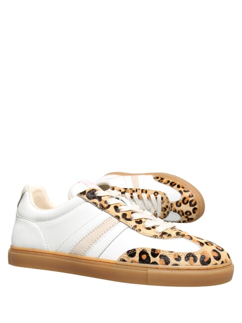 COURT Sneakers in pelle white milk leopard - Scarpe Donna