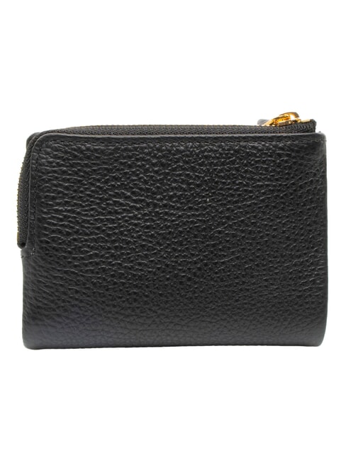 SOFTY Portafoglio medio in pelle martellata Nero - Portafogli Donna