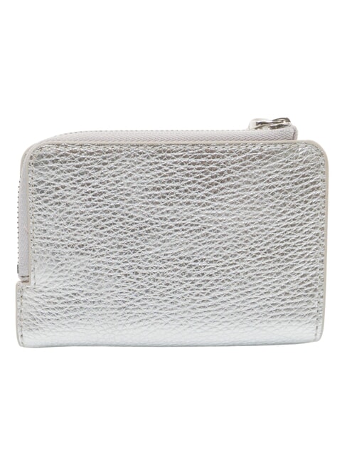 TASSEL Portacarte in pelle martellata con nappina SILVER - Portafogli Donna