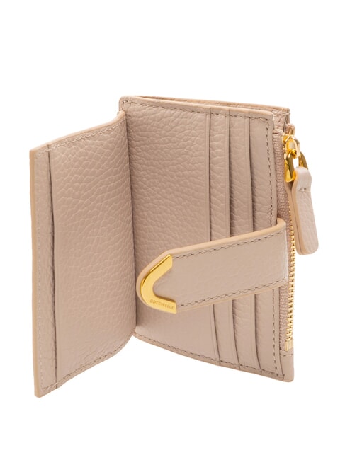 DEW Porta carte in pelle con portamonete rosette - Portafogli Donna