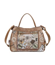 YNOT FASHIONOPOLY Borsa bauletto a mano, con tracolla sand - Borse Donna - 3