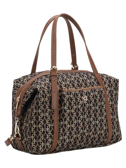 AUDREY Borsa a spalla logo all over tabacco - Borse Donna