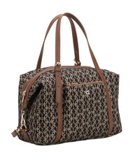 YNOT AUDREY Borsa a spalla logo all over tabacco - Borse Donna - 3