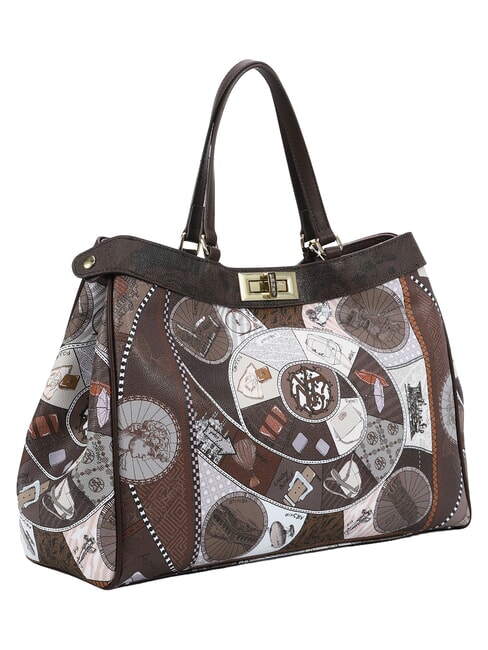FASHIONOPOLY Borsa a mano, con tracolla choco - Borse Donna