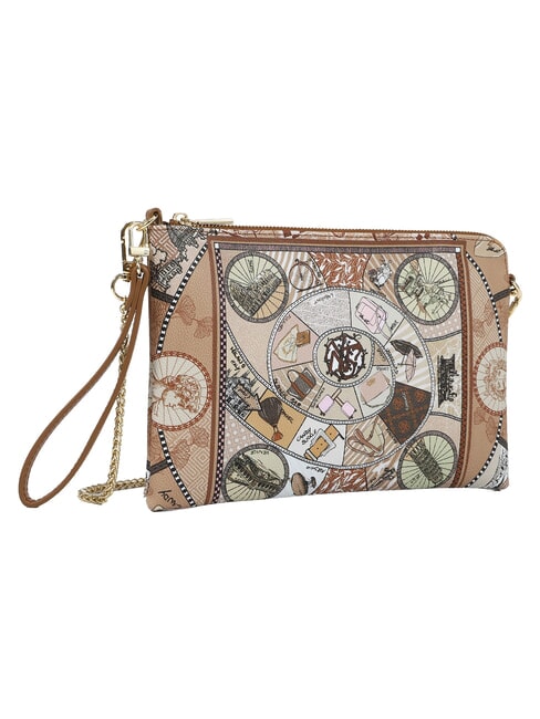 FASHIONOPOLY Pochette con polsierina a tracollina sand - Borse Donna