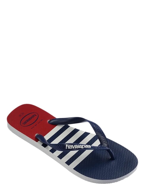 TOP NAUTICAL Infradito white/marine blue/apache red - Scarpe Uomo