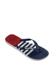HAVAIANAS TOP NAUTICAL Infradito white/marine blue/apache red - Scarpe Uomo - 3
