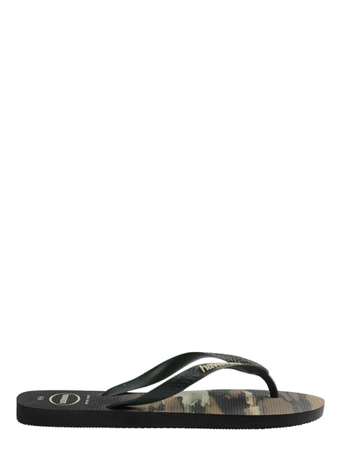 TOP CAMU Infradito black/green olive - Scarpe Unisex